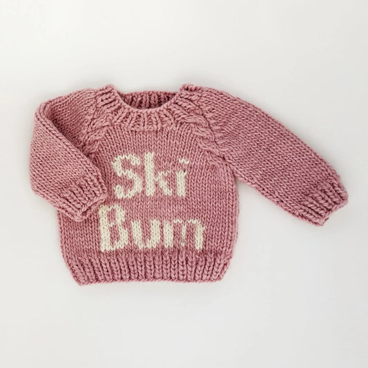 Baby Crew Neck Sweater - Ski Bum Rosy