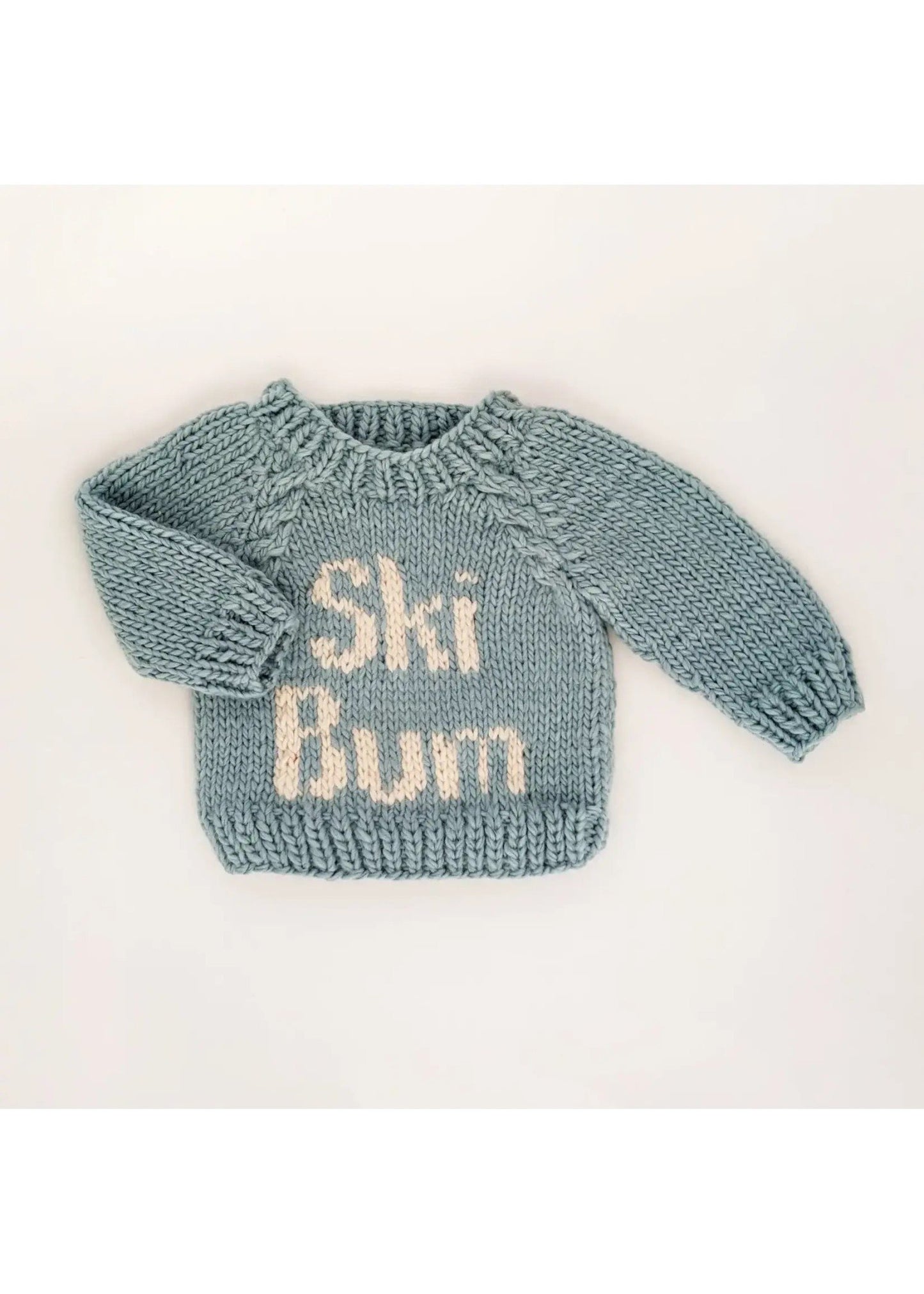 Baby Crew Neck Sweater - Ski Bum Blue 0-6M