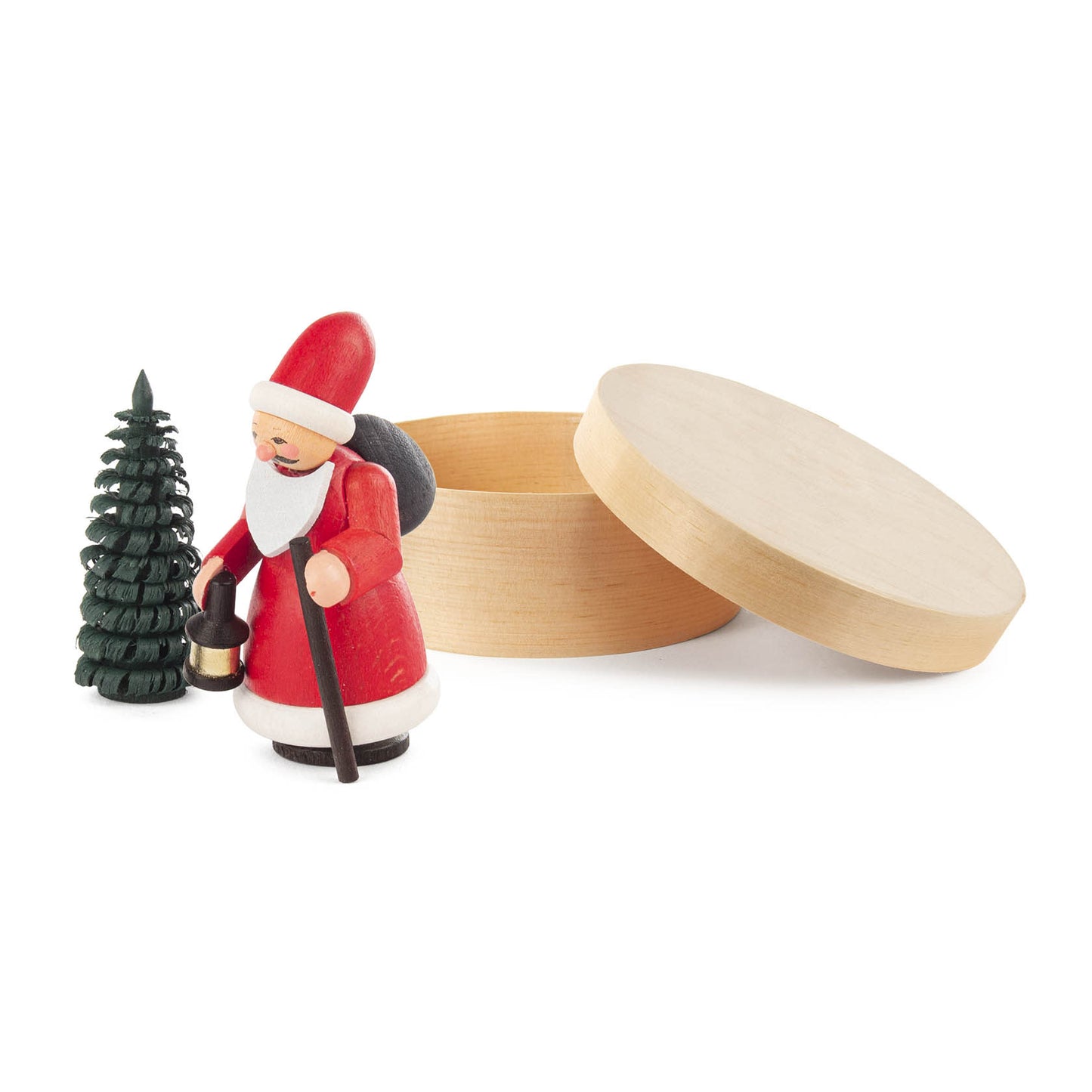 Santa/Tree in Wooden Box