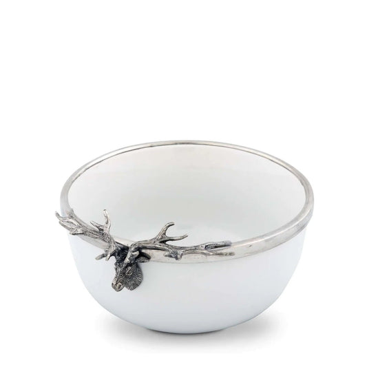 Serving Bowl - Stoneware Elk Head Small