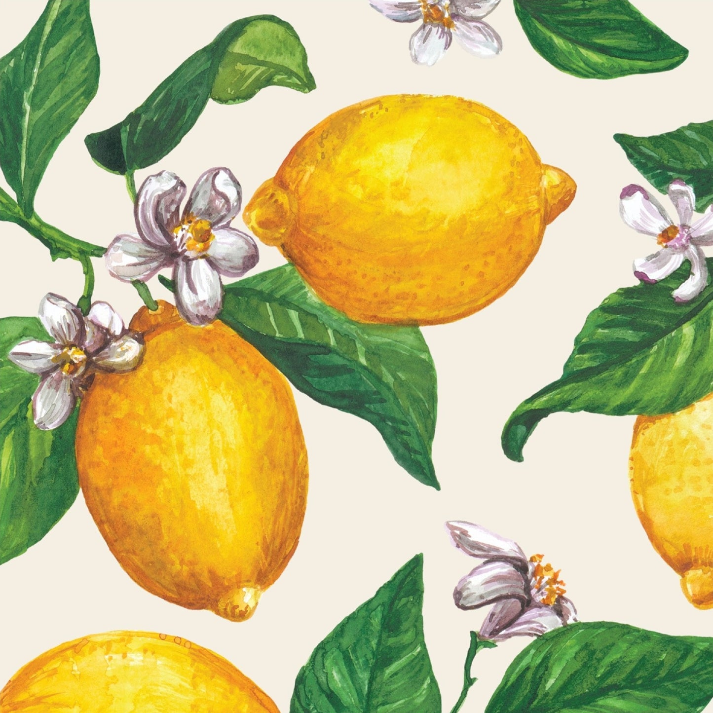 Paper Cocktail Napkins - Lemons