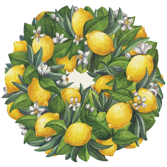 Paper Placemats - Lemon Wreath (12 sheets)