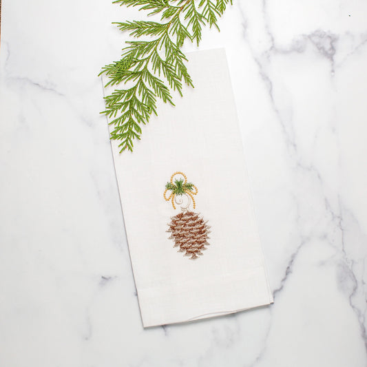 Towel - Pinecone Ornament