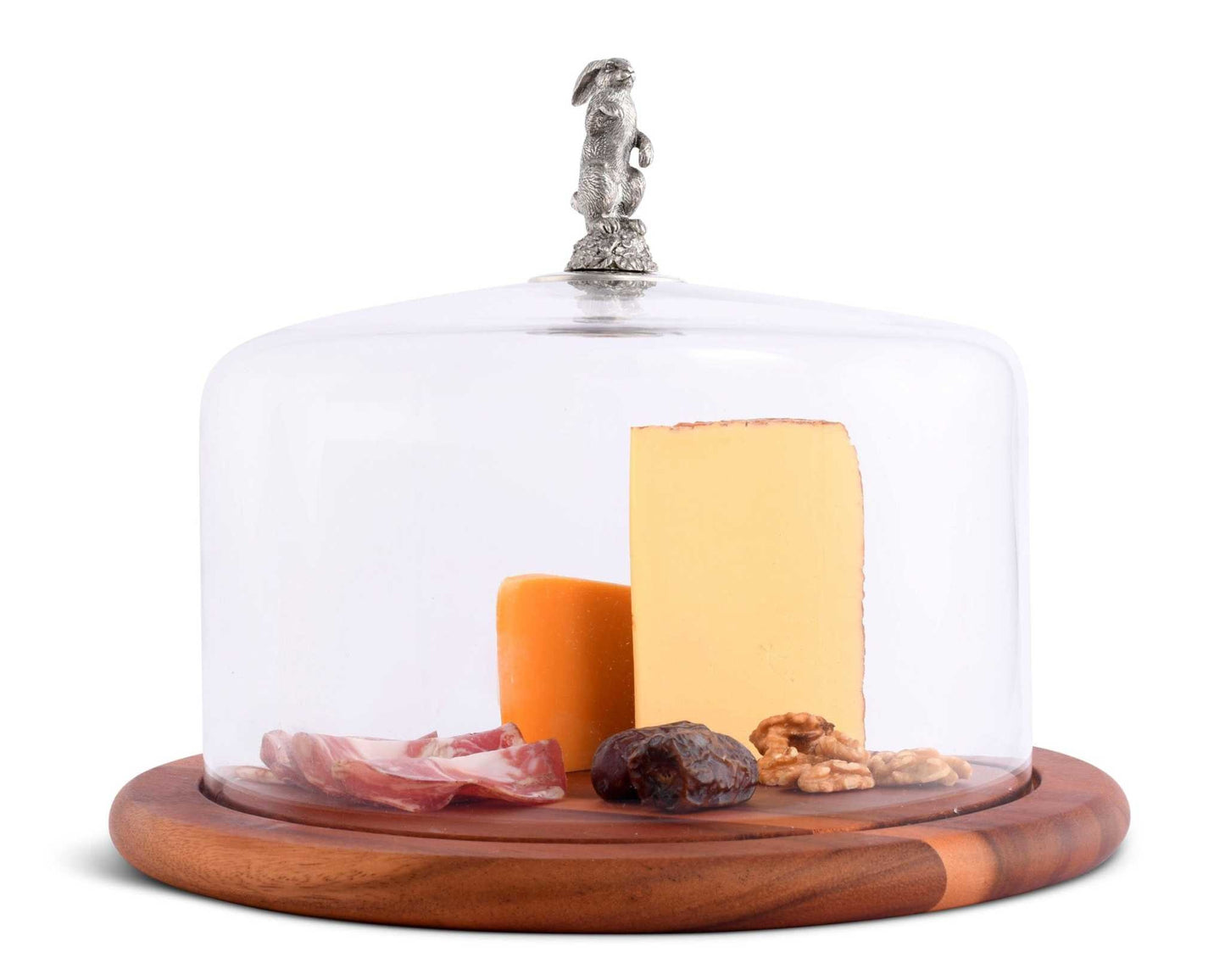 Glass Covered Wood Cheese Board 13" - Bunny