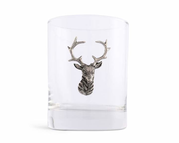 Elk Head Double Old Fashion Glass