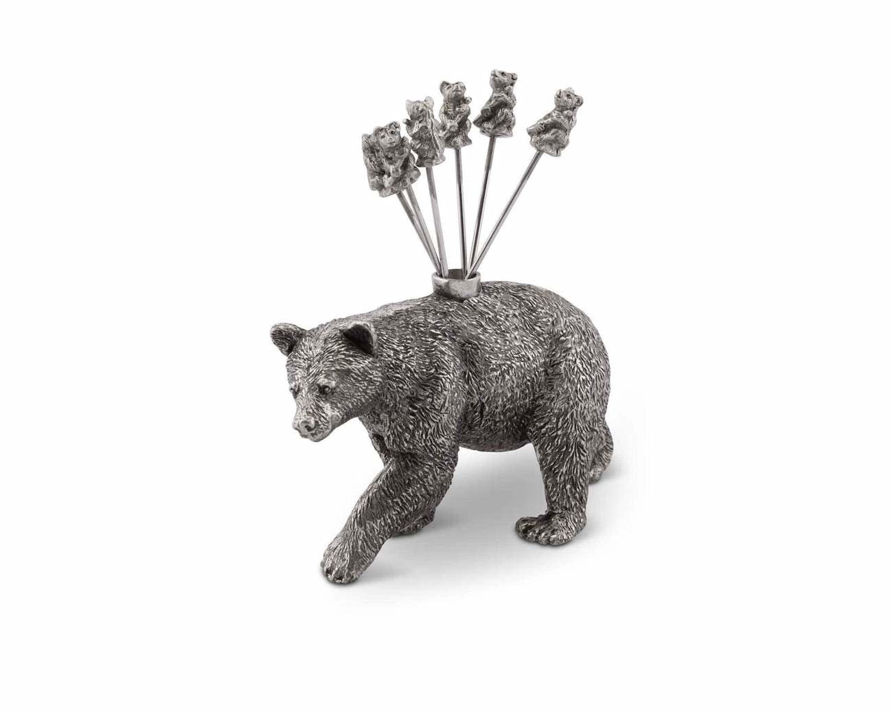Cheese Pick Set - Black Bear