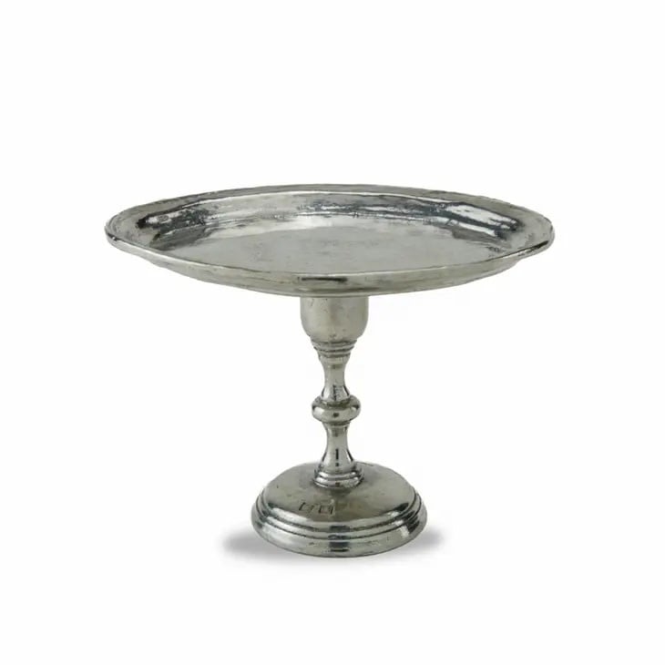 Pewter Petite Oval Pedestal Dish
