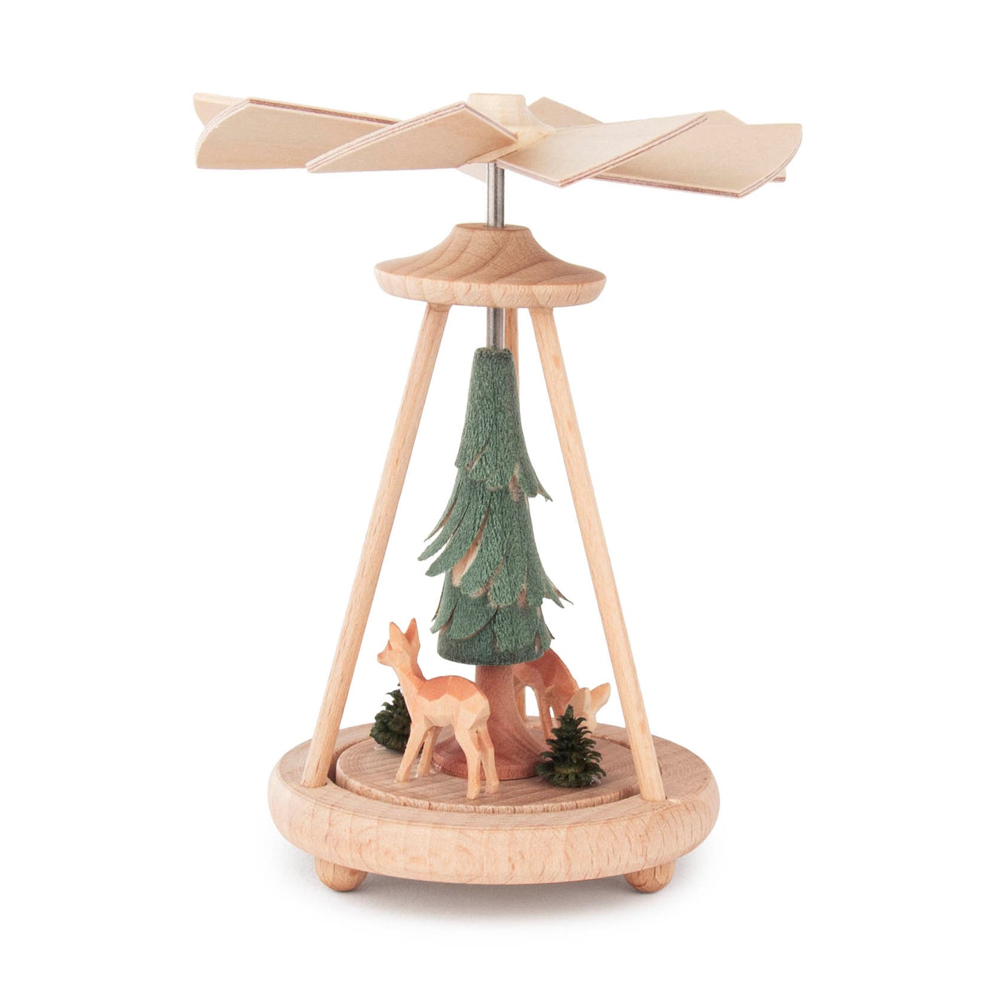 Pyramid Mini - Two Deer with Green Tree