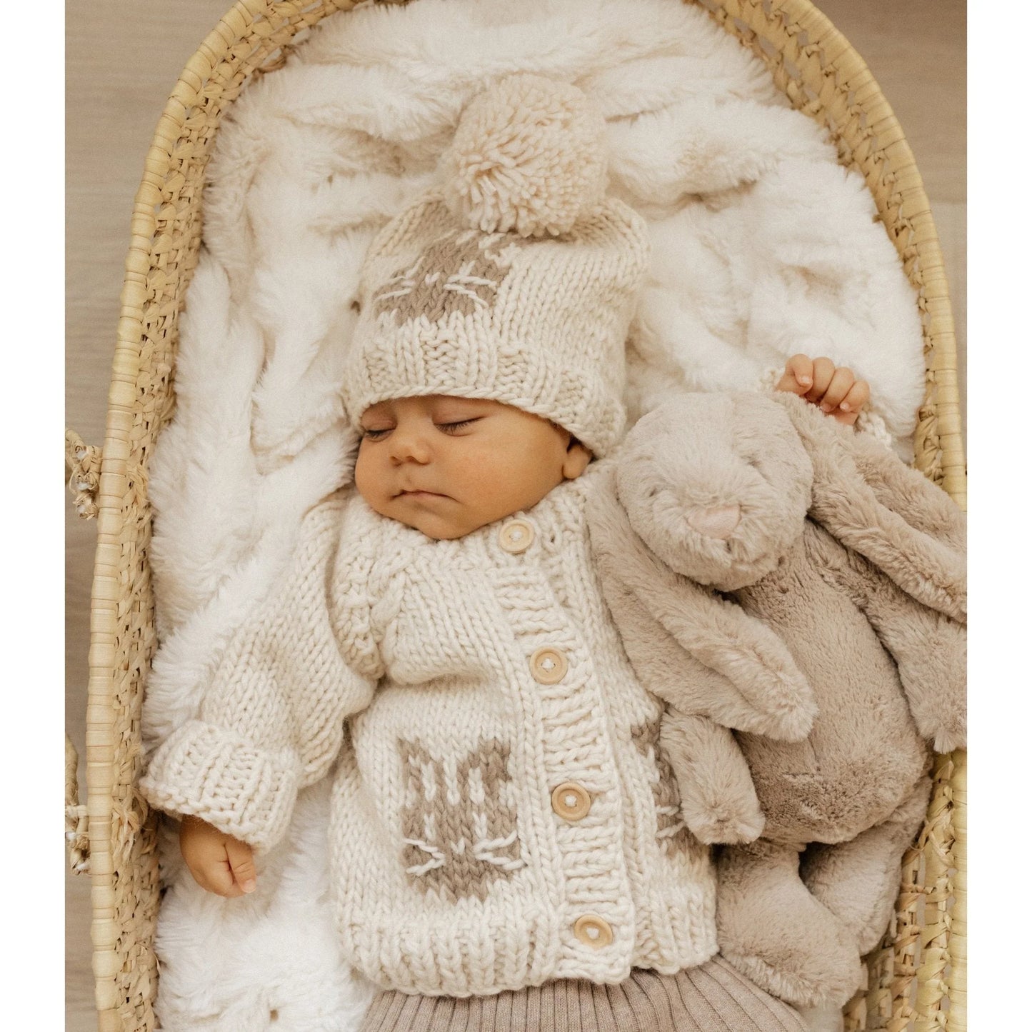 Baby Cardigan Sweater - Whiskers Bunny Rabbit