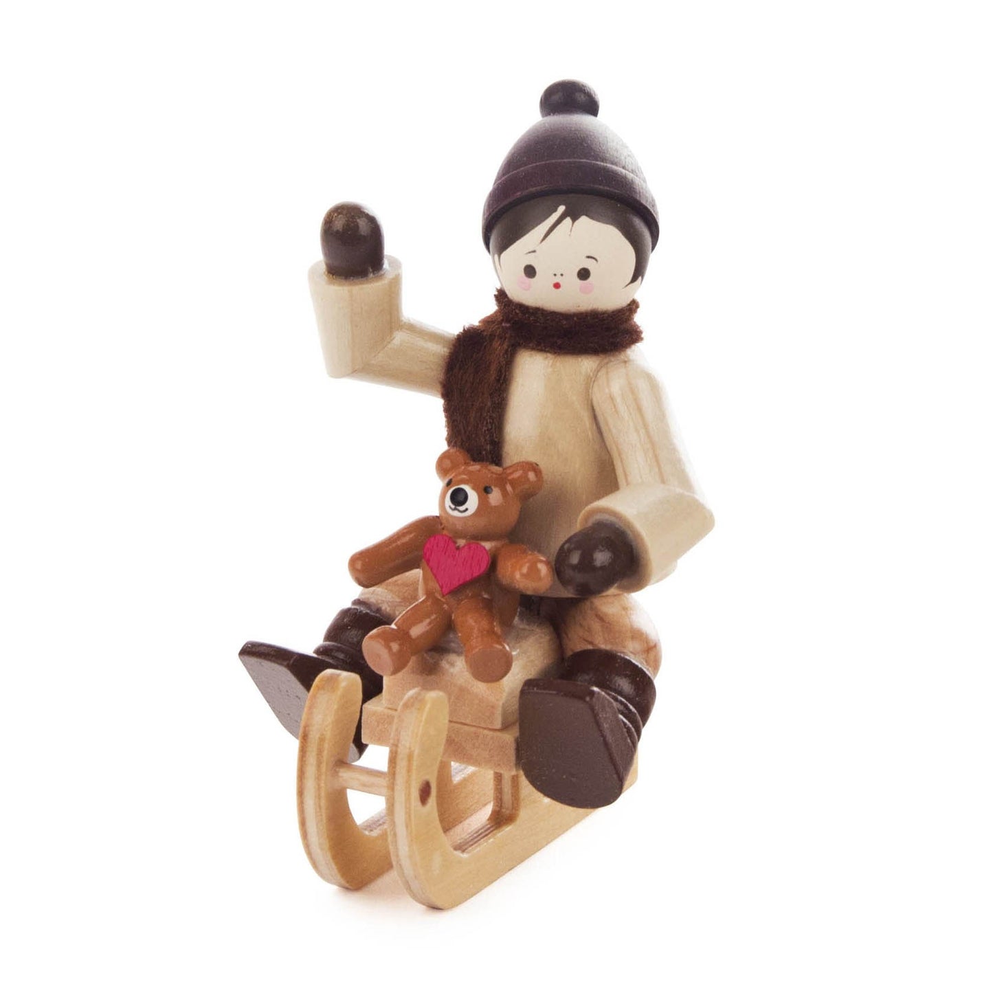 Child on Sled with Bear