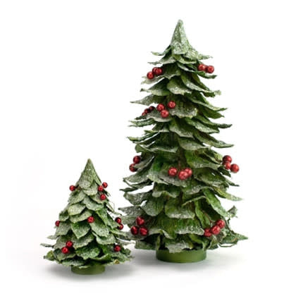 Tree - Flocked Leaf with Jackfruit Berries 28"