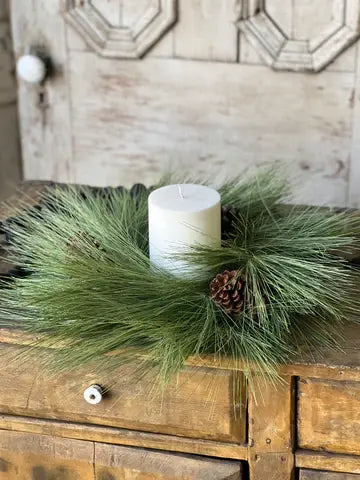 Candle Ring - Loft Needle Pine 20" (6.5" Inner Ring)