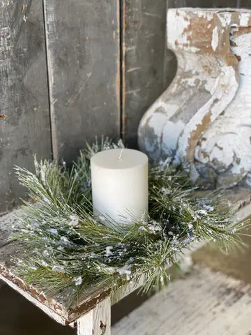Candle Ring - Snowy Fir 18" (6" Inner Ring)