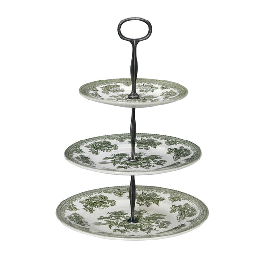 Green Asiatic Pheasants - Cake Stand 3 Tier