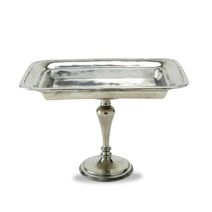 Pewter Pedestal Dish Rectangular