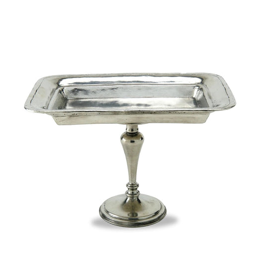 Pewter Pedestal Dish Rectangular