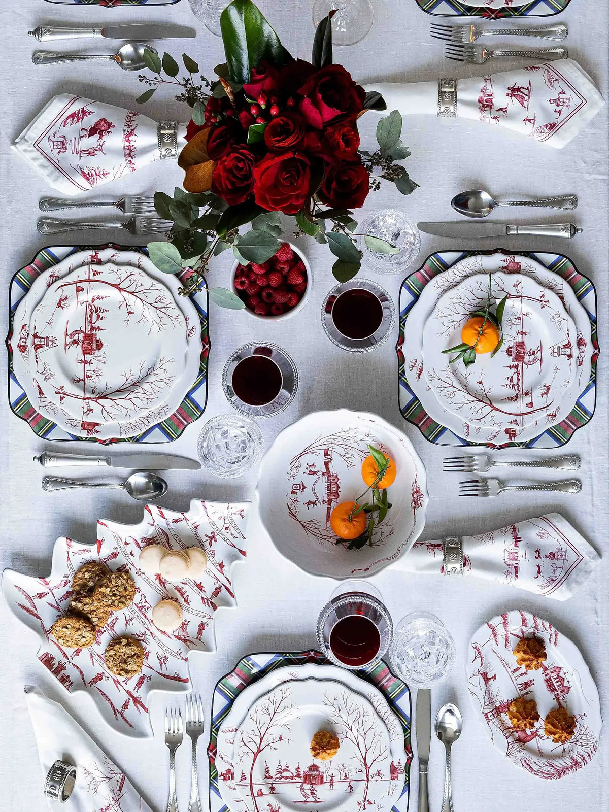Country Estate Ruby - Winter Frolic Dessert/Salad Plate Christmas Day