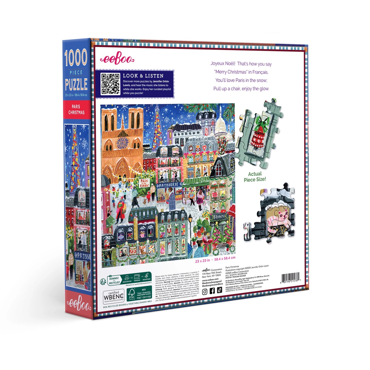 Puzzle - Paris Christmas (1000 pieces)