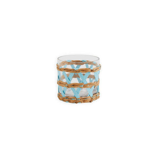 Island Wrapped Votive - Light Blue