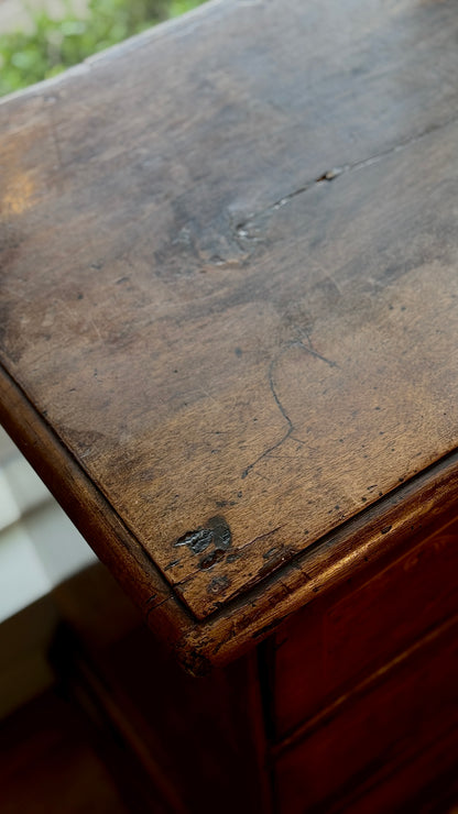 Antique 18th c. Italian Walnut Chest with Inlay