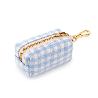 Waste Bag Dispenser - Sky Blue Gingham