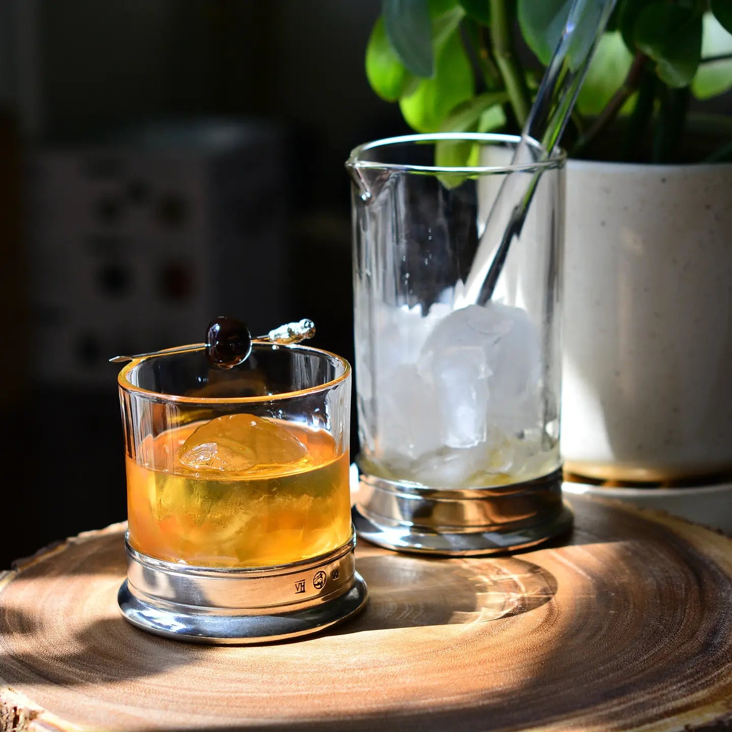 Highball - Hatched Glass