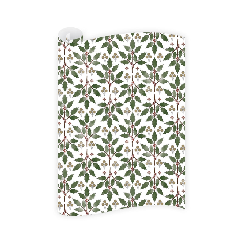 Gift Wrap - Holly Stencil (3 sheets)