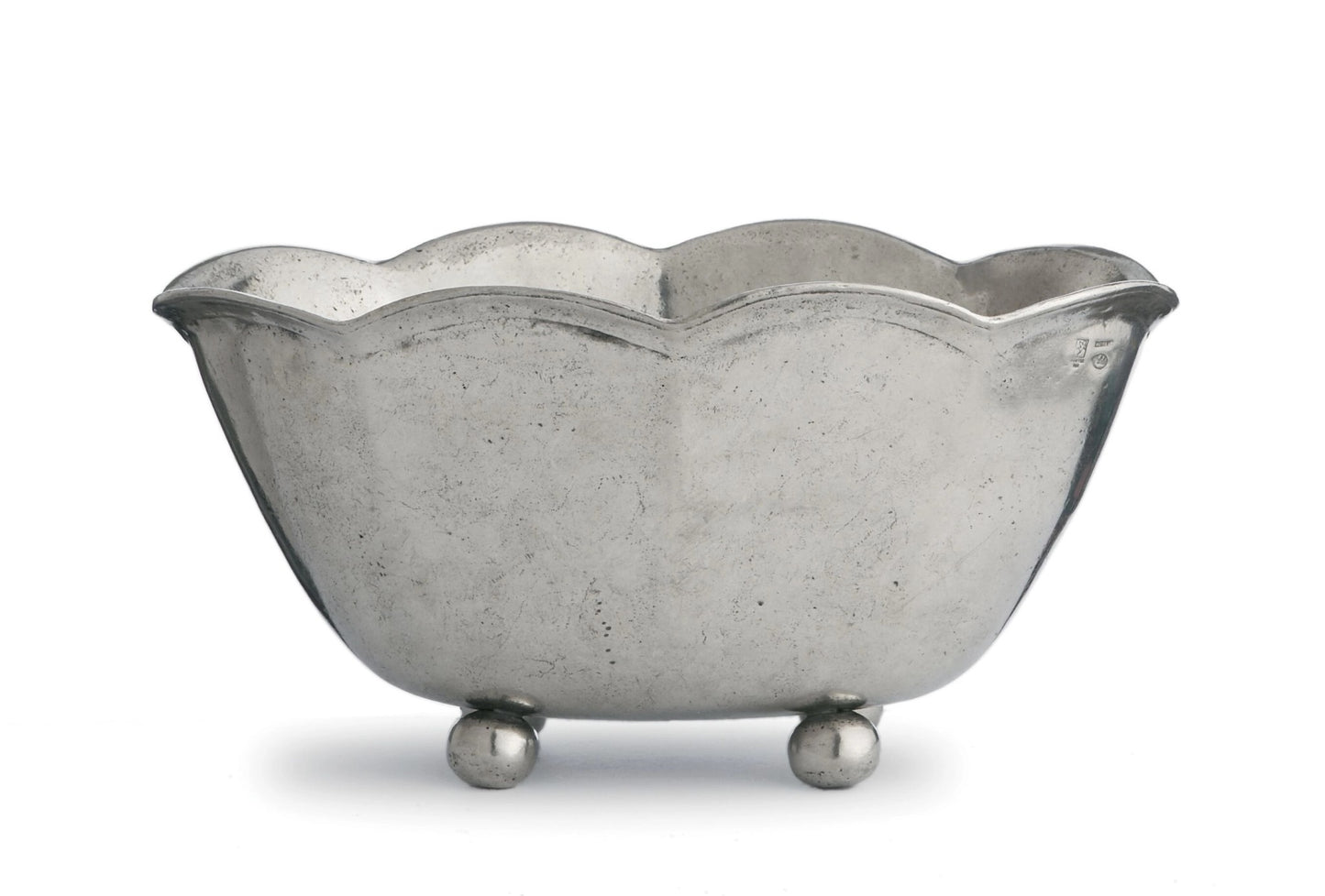 Pewter Scalloped Bowl