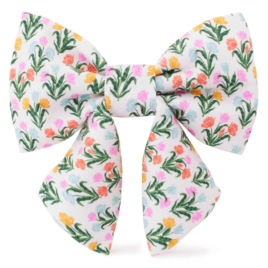 Rifle Paper Co x TFD Tulips Spring Lady Dog Bow