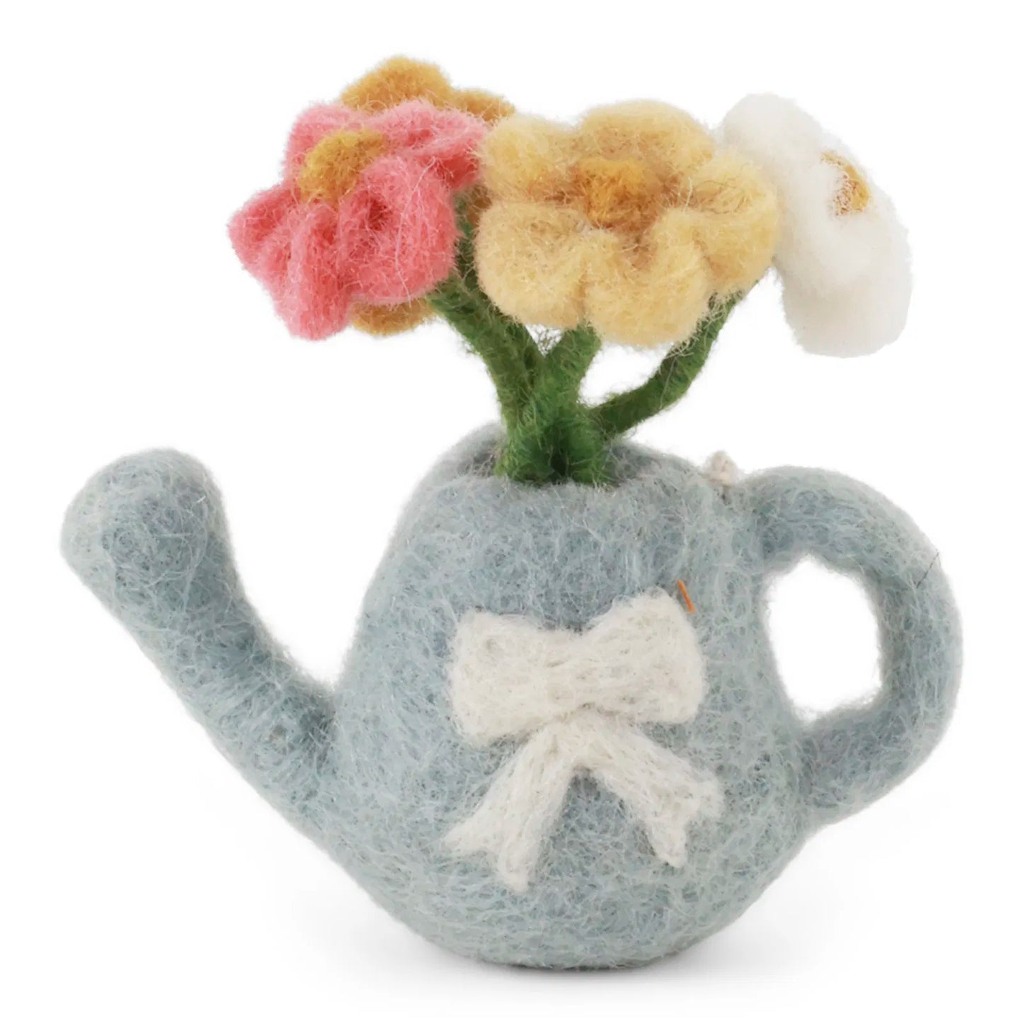 Watering Can with Flowers - Light Blue