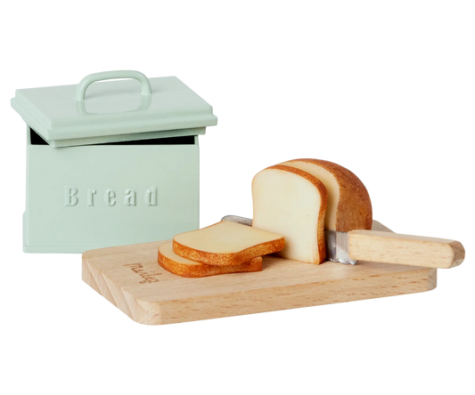 Bread Box with Cutting Board and Knife (Miniature)