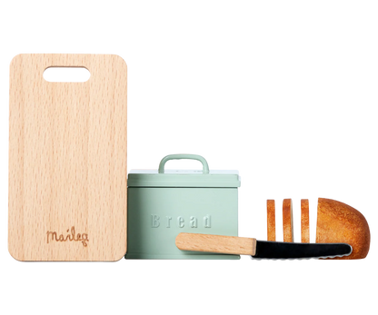 Bread Box with Cutting Board and Knife (Miniature)