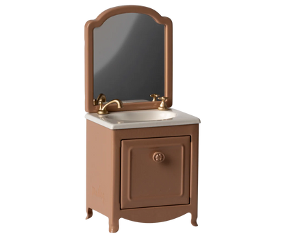 Sink with Mirror - Dark Powder & Flower Knob (Mouse)