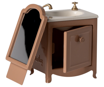 Sink with Mirror - Dark Powder & Flower Knob (Mouse)