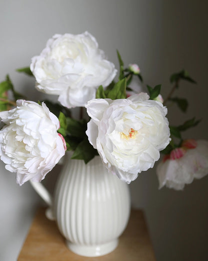 Floral Stem - Peony White 19.5"