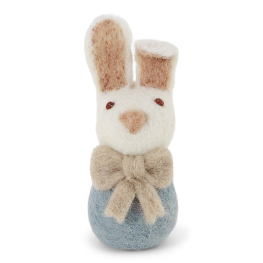 Ornament - Bunny with Bow - Light Blue