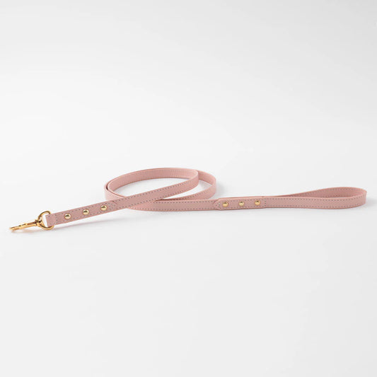 Leather Dog Lead - Pink