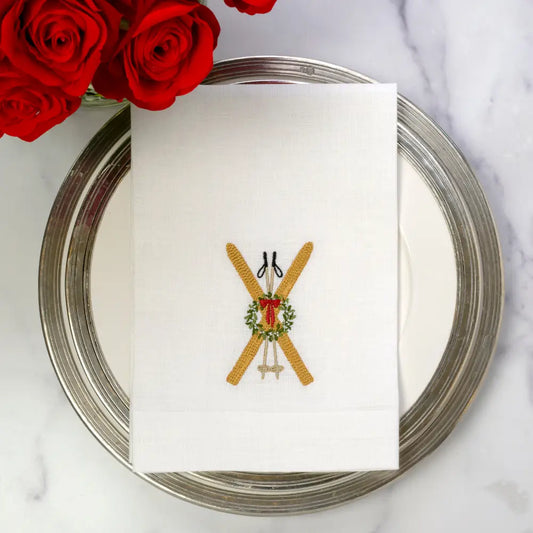 Trifold Napkin - Vintage Skis