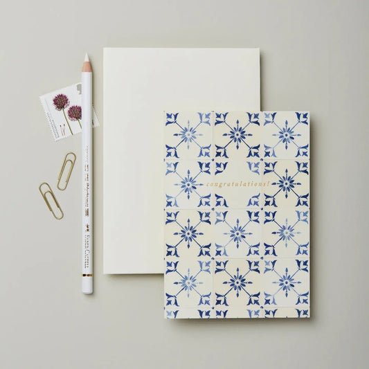 Card - Congratulations Ecru Tile
