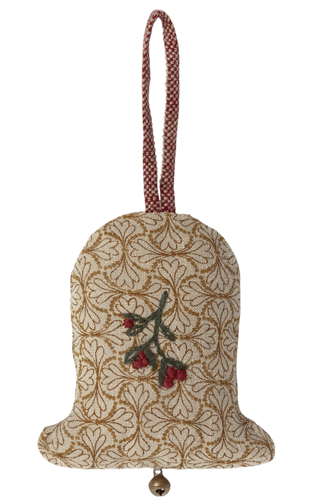 Ornament - Bell with Red Flowers