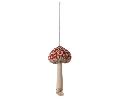 Ornament - Red Mushroom Winter Flower