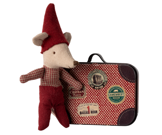 Baby in Suitcase - Christmas Mouse