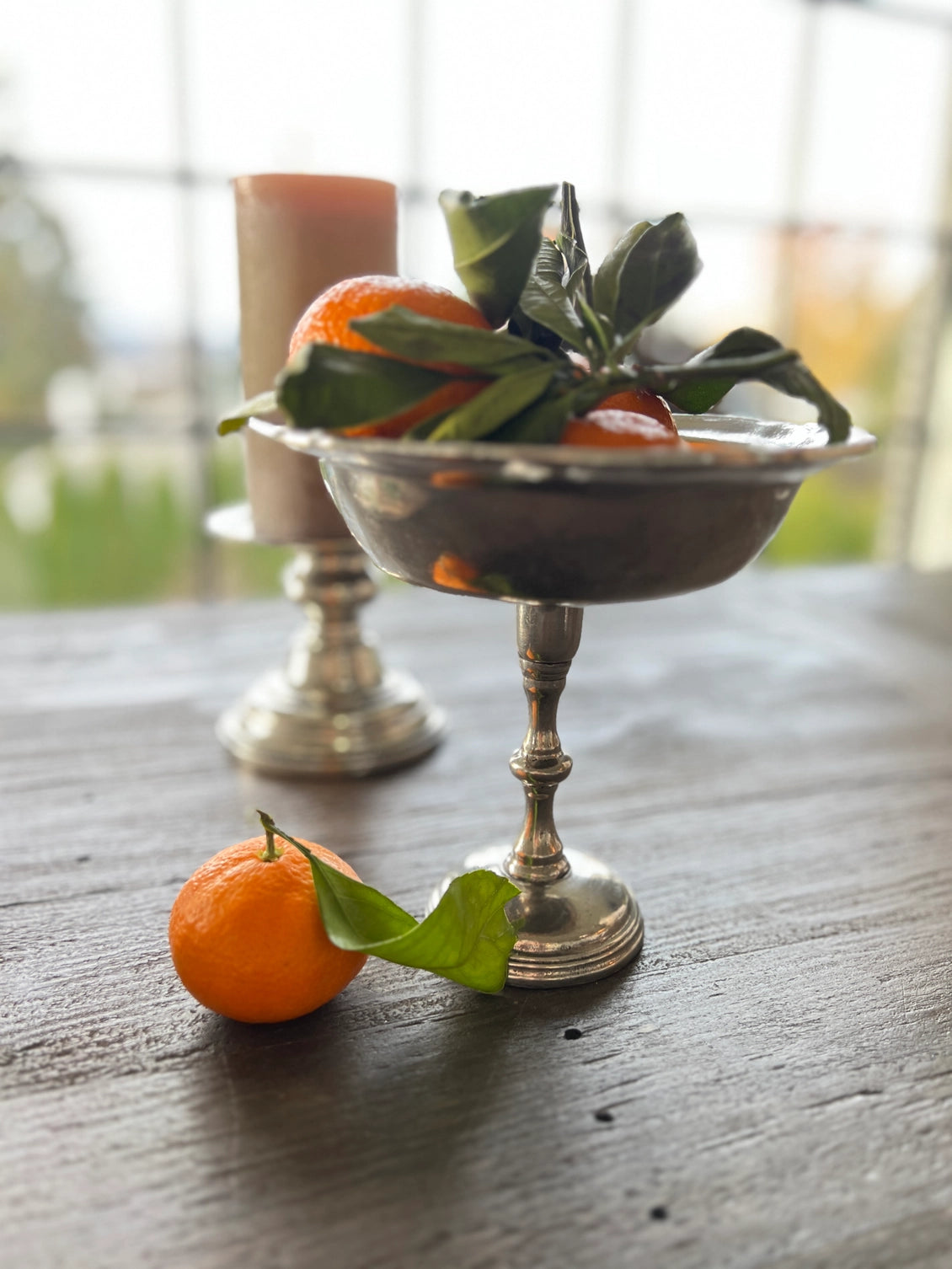 Pewter Pedestal Petite Bowl Round