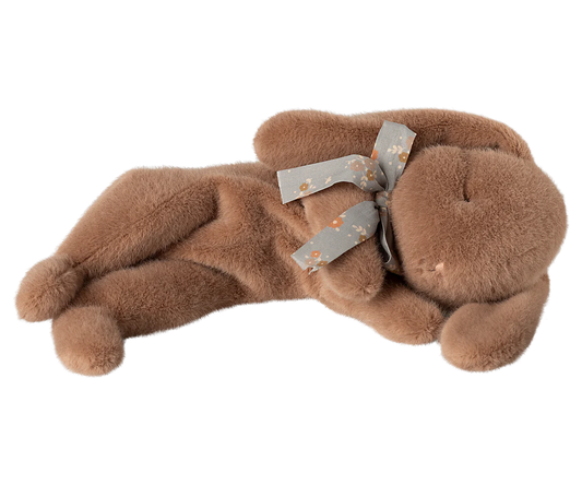 Bunny Sleeping Plush - Soft Brown - Small
