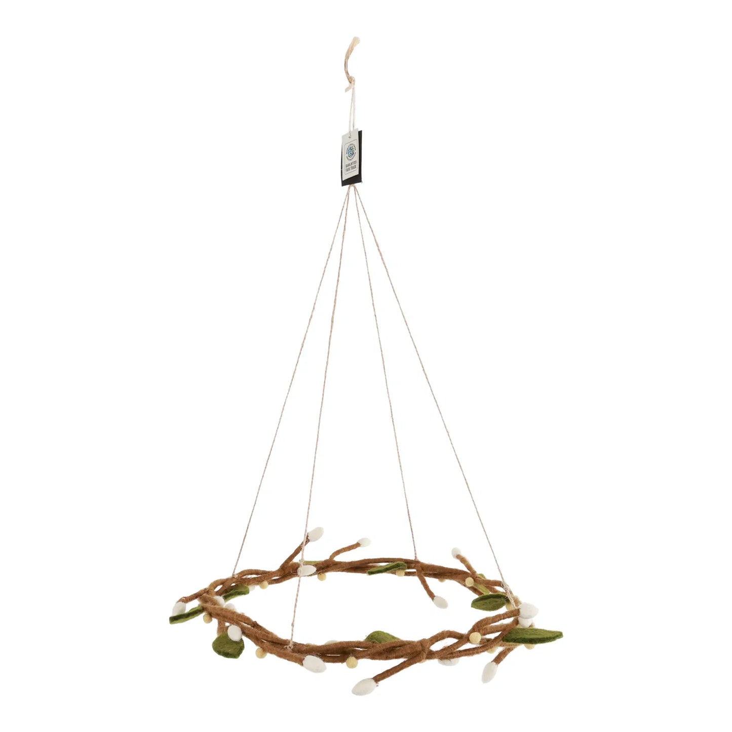 Hanging Wreath - Light Yellow Berries