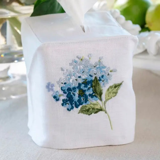 Tissue Box Cover - Blue Hydrangea