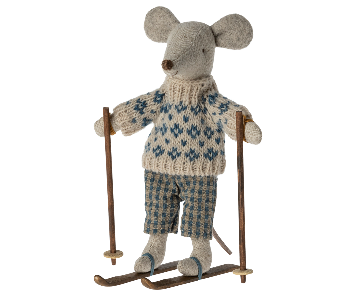 Dad Mouse - Winter with Ski Set