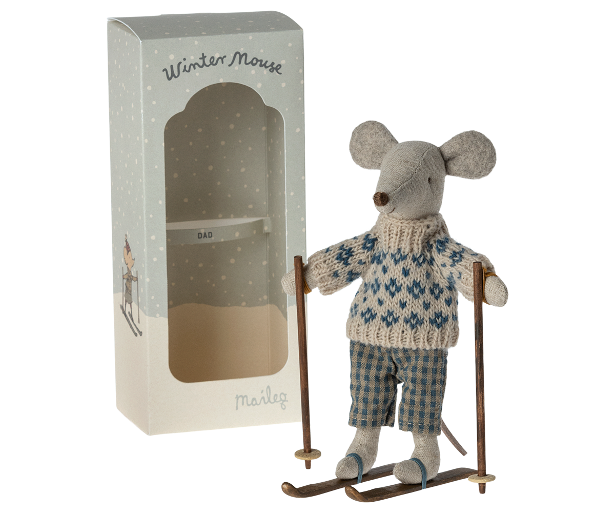 Dad Mouse - Winter with Ski Set