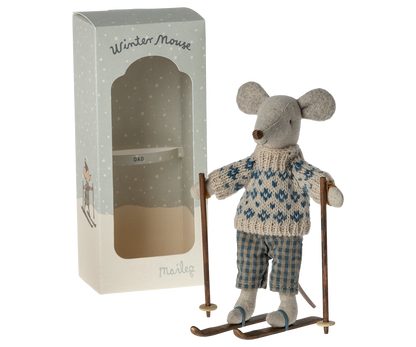 Dad Mouse - Winter with Ski Set