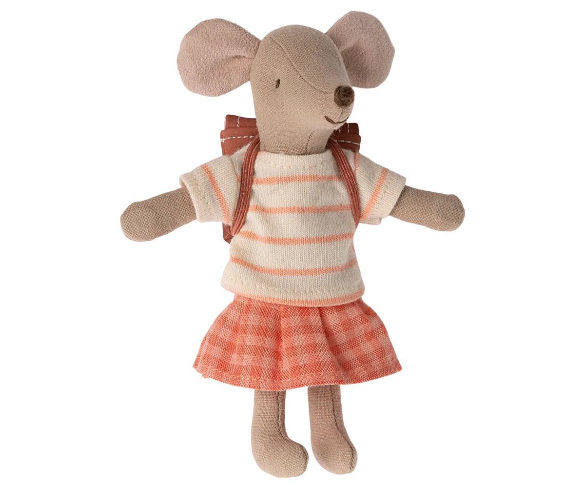 Big Sister Mouse - Tricycle - Coral Thin Stripe